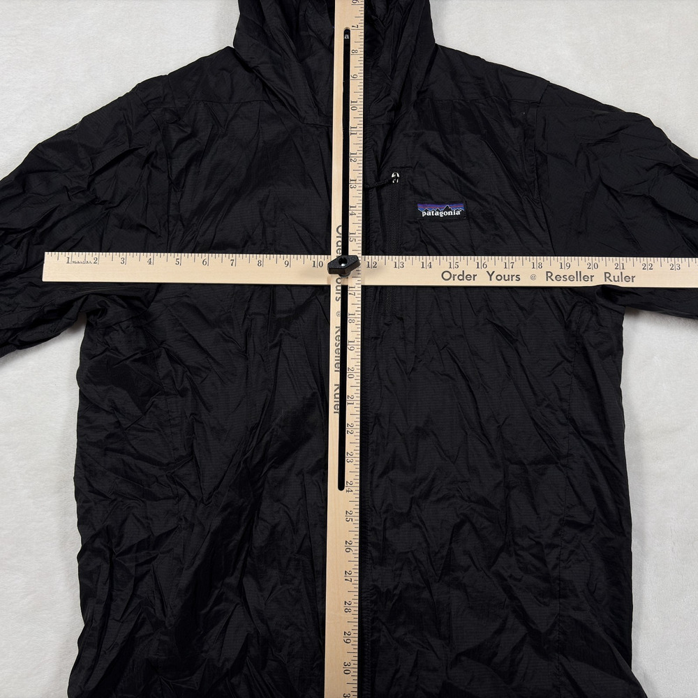 Patagonia Houdini Hooded Windbreaker Packable Ripstop Jacket Black Mens M - Picture 16 of 16
